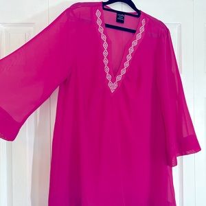 Pretty pink swimsuit coverup